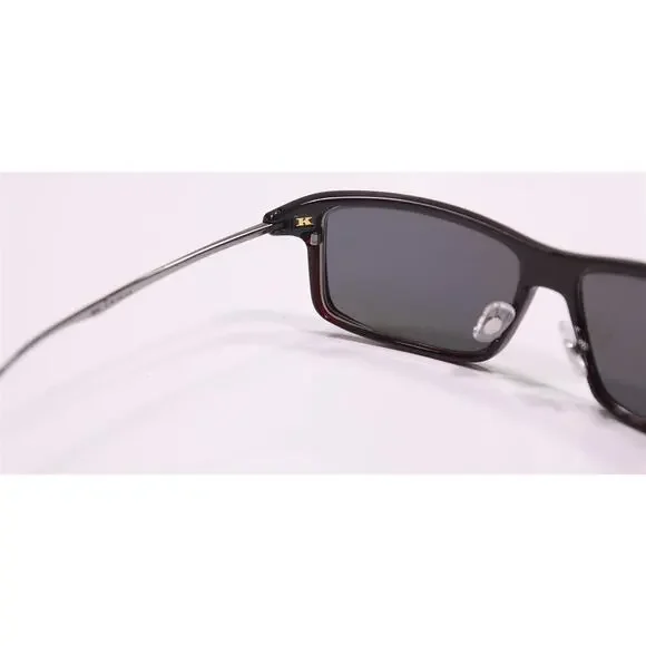 Kiton Titanium Ischia Dark Brown Luxury Rectangular Sunglasses Made in Japan